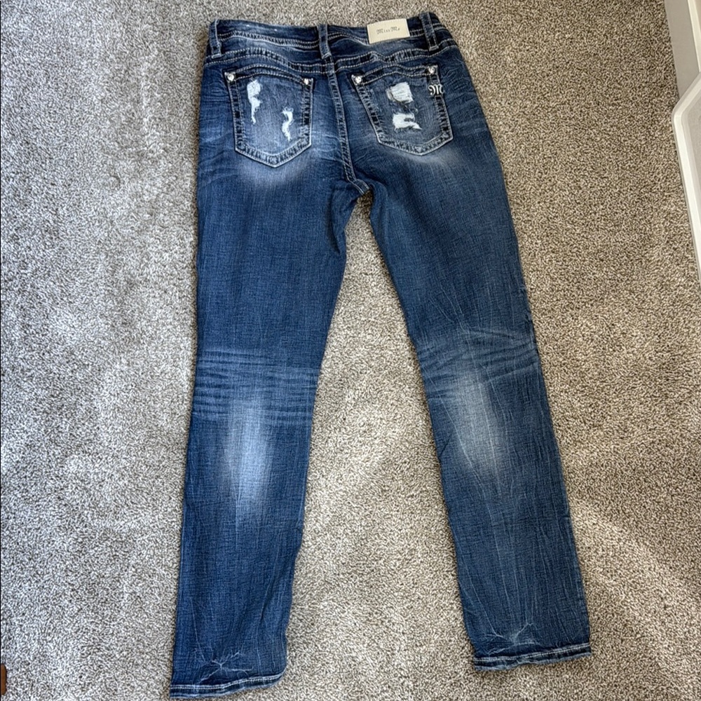 Miss Me Blue Slim Jeans Distressed Denim